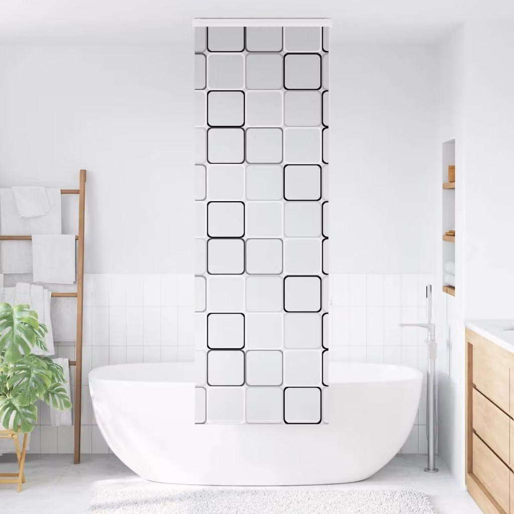 Tenda a Rullo per Doccia Cassonetto 80x240 cm Larghezza Tessuto