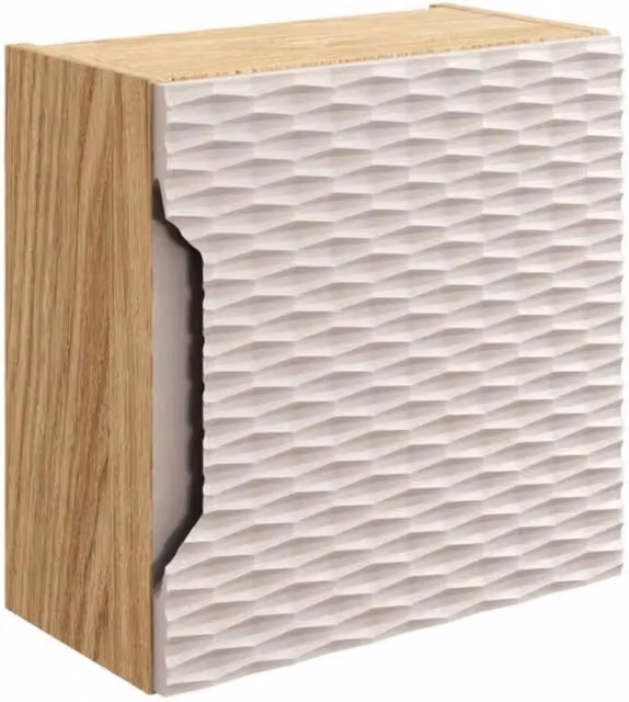 Mobile contenitore YOKA – Beige e rovere chiaro 35 cm compatto