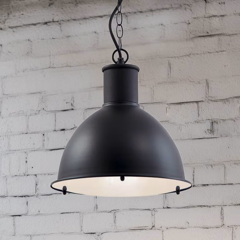 Lampada a sospensione da esterno Lindby Luciane, nera, alluminio, Ø 31,8 cm Luciane Lindby, dimmerabile, Nero, Alluminio