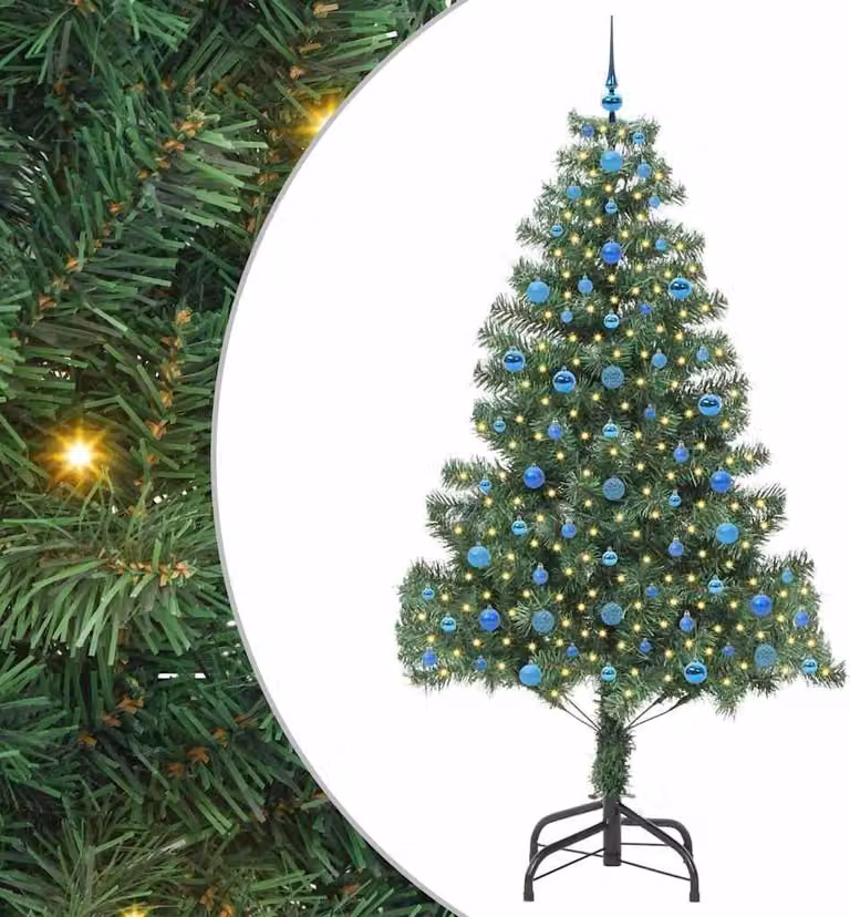 Albero di Natale con 300 LED con supporto Verde 210 cm PVC