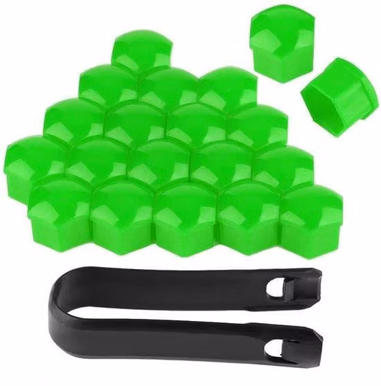 Copriferri in nylon, confezione da 20 pezzi - 17 mm - Alta qualità - Adatti per viti da 21 mm - Materiale: nylon