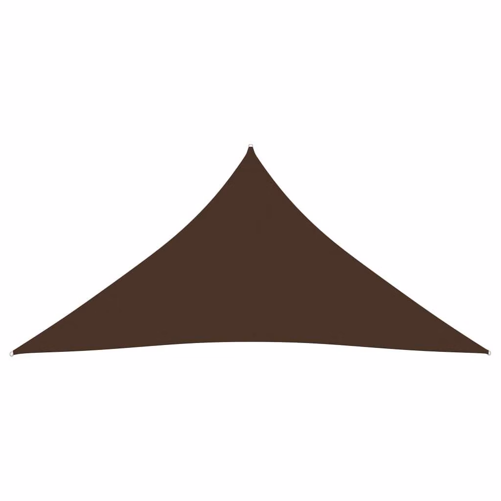 Parasole a Vela Oxford Triangolare 3,6x3,6x3,6 m Marrone