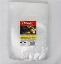 Sacchetti sottovuoto goffrati Reber trasparenti, L 25 cm x P 35 cm, confezione da 100 pezzi