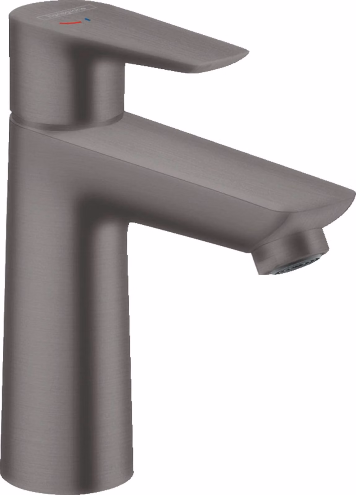 Miscelatore per lavabo Talis E, 110 mm, nero-cromato, senza tappo di scarico