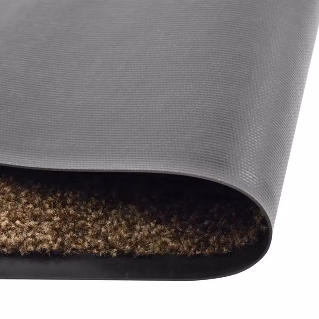 Zerbino moderno lavabile antiscivolo marrone e nero L: 120 cm, P: 180 cm