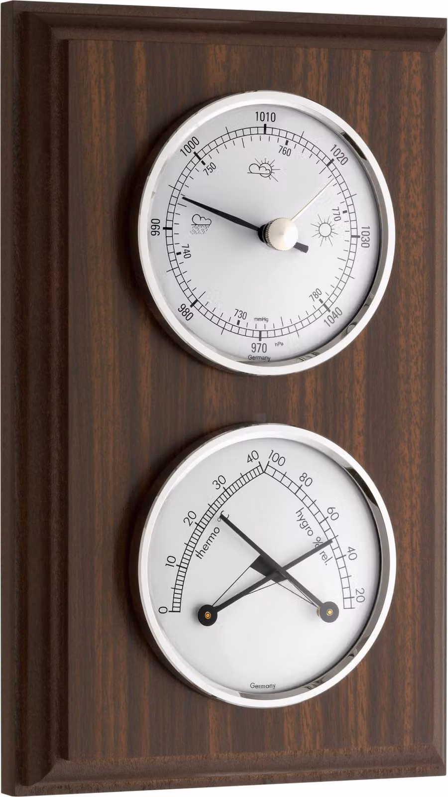 TFA - Stazione meteo analogica in legno massello - 20.1087.03 - noce