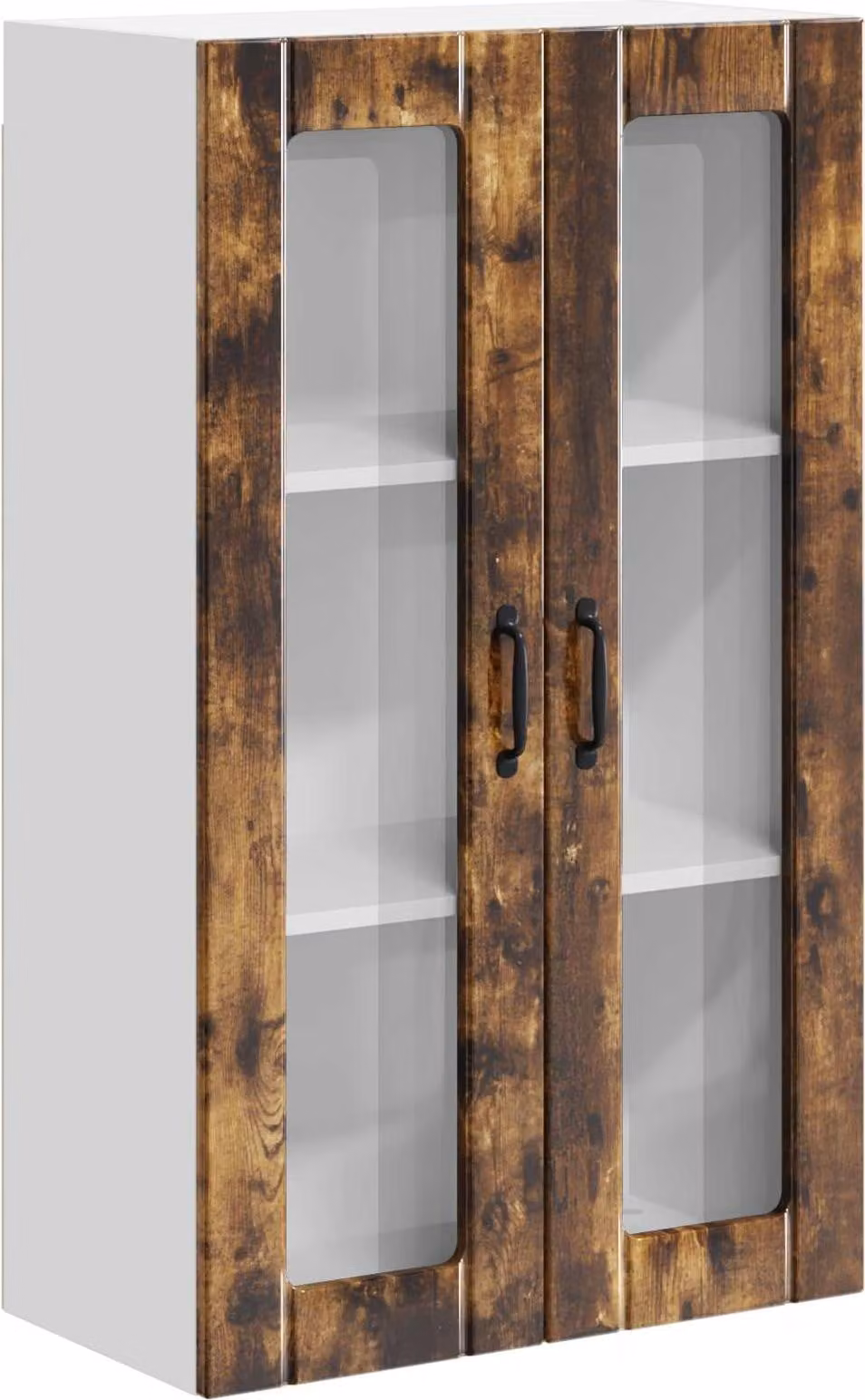 Mobile in vetro da parete LUCCA Rovere Fumo 60 x 31 x 100 cm