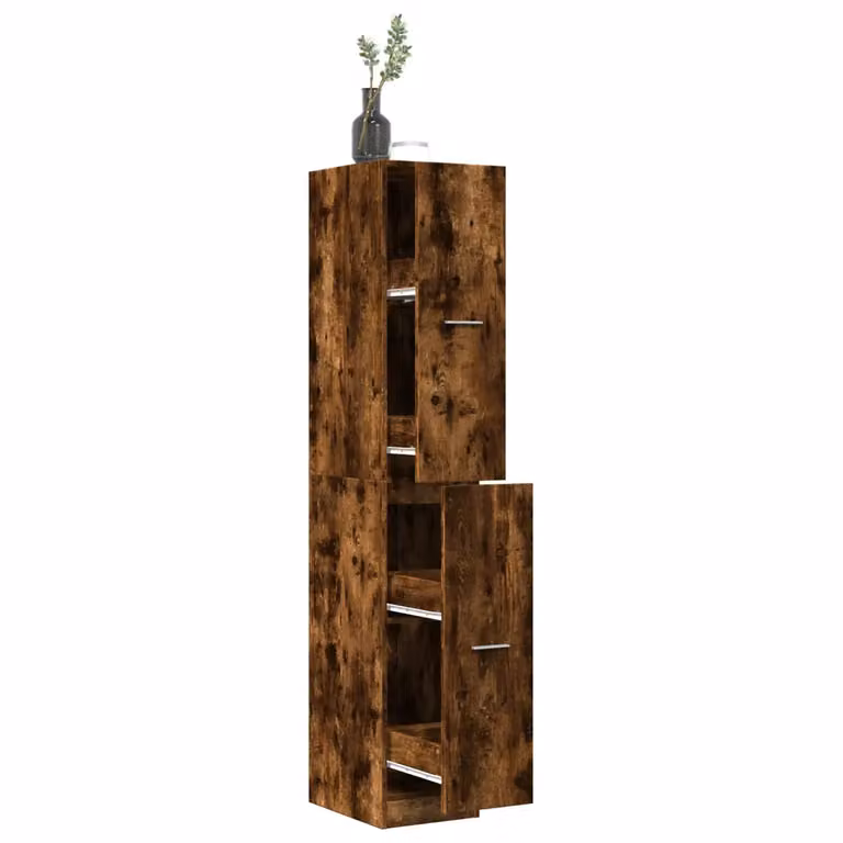 Armadietto da Farmacia a Parete vidaXL in Rovere Fumo, L/P/H: 30 x 41 x 174,5 cm