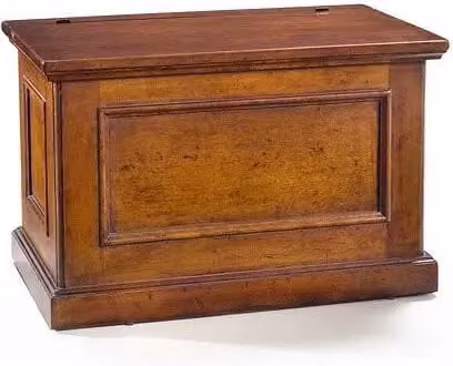 Cassapanca in legno arte povera bifacciale tinta noce - Mobili 2G
