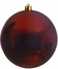 Pallina decorativa per albero di Natale Amicasa rossa in polistirene, diametro: 14 cm