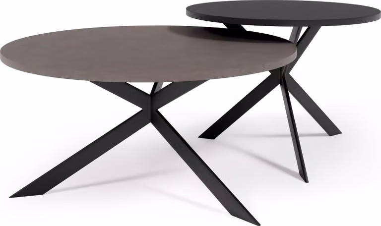 FURNLUX Tavolino Libre Grey 75cm / Colore principale: Marrone / Dimensioni: 75 x 36 x 75 cm