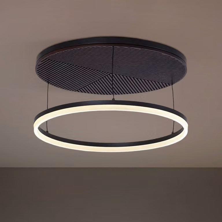 Plafoniera a LED Orven Lucande, dimmerabile, Nero, Soggiorno / Sala da pranzo, Metallo, Moderno, Plafoniera LED