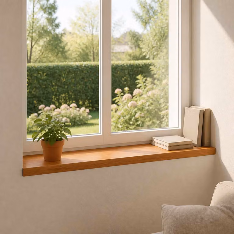 Set di 2 soglie per finestre vidaXL in legno marrone L 100 cm x P 30 cm x H 2 cm