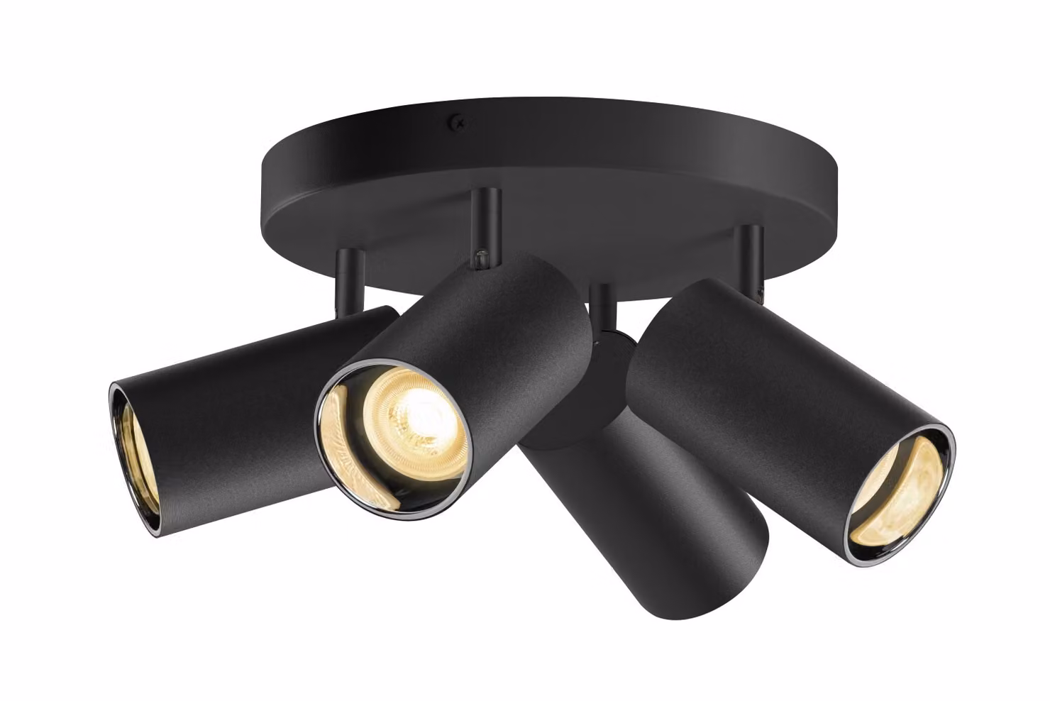 ASTO TUBE, plafoniera, cilindrica, GU10, 4x max. 10 W, nero