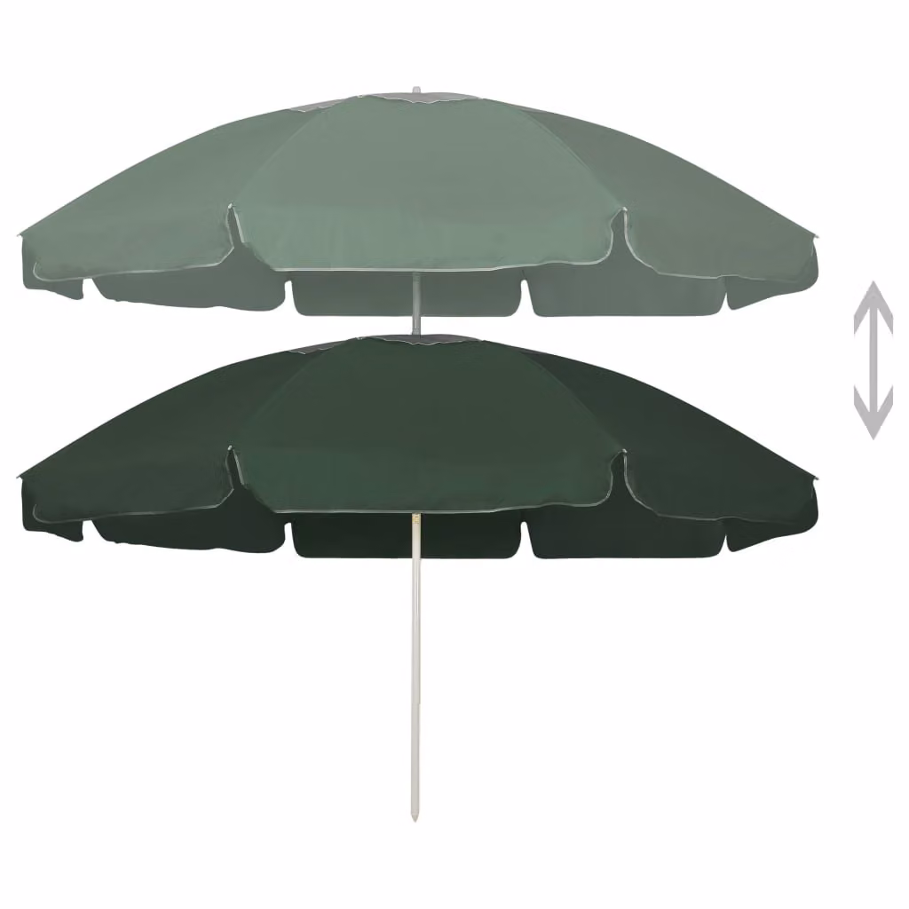 vidaXL Ombrellone verde 240 cm