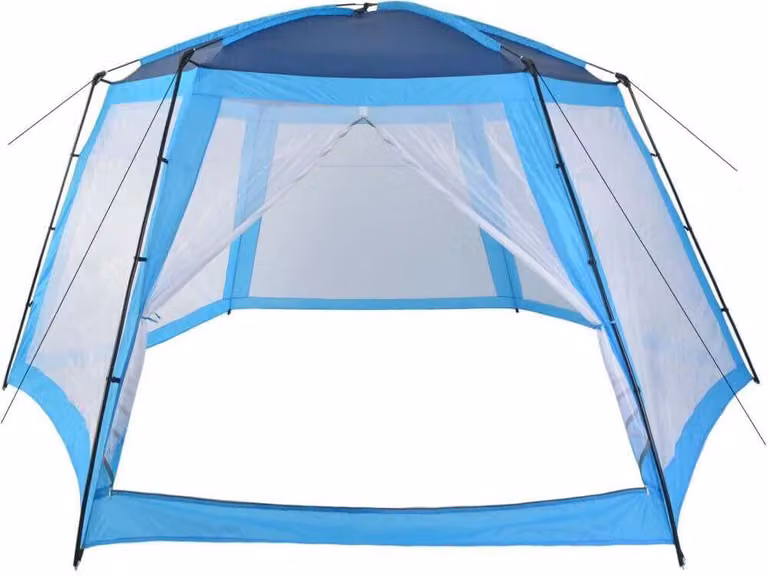 Tenda per Piscina in Tessuto 590x520x250 cm Blu