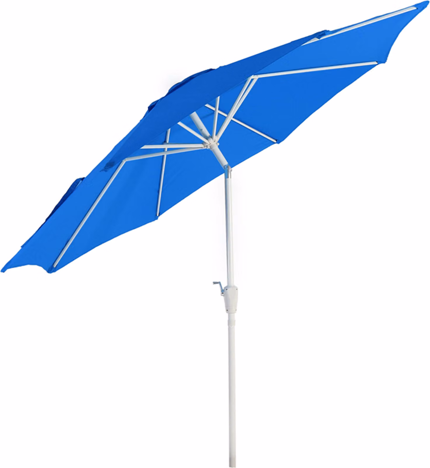 Ombrellone N18, ombrellone da giardino, Ø 2,7m inclinabile poliestere/alluminio 5kg ~ blu