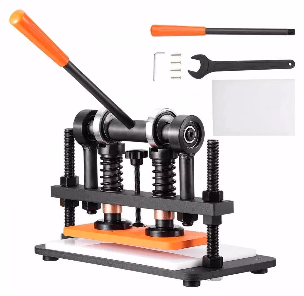 Macchina manuale per il taglio della pelle - Capacità di pressione: 1,5 tonnellate - Superficie di taglio: 36x26 cm - Presa per la lavorazione della pelle