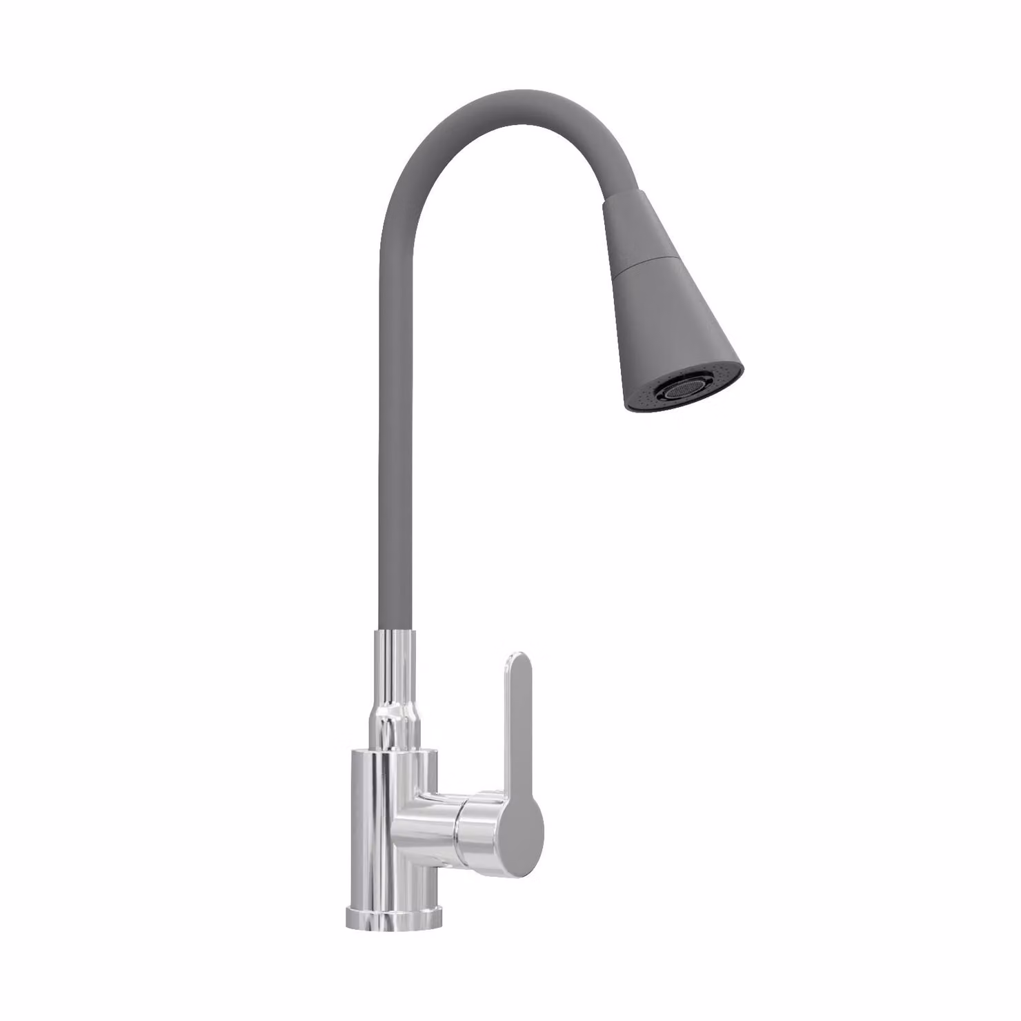 Rubinetto da cucina Miscelatore da cucina Flessibile 2 tipi di getto Grigio 10905