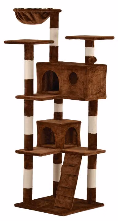 animal-design Tiragraffi MAX Torre per gatti Tiragraffi per gatti Altezza circa 150 cm Beige Marrone, Colore: marrone
