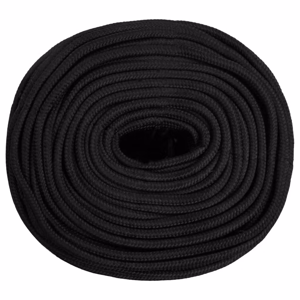 Corda multiuso vidaXL in plastica nera con diametro 8 mm e lunghezza 50 m – 2