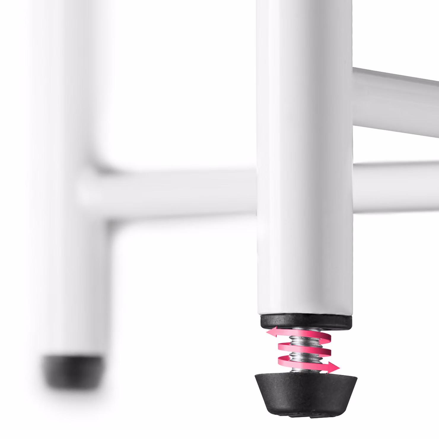 Tavolino rotondo Canterbury tectake bianco moderno L: 45,5 cm, P: 45,5 cm, H: 53 cm