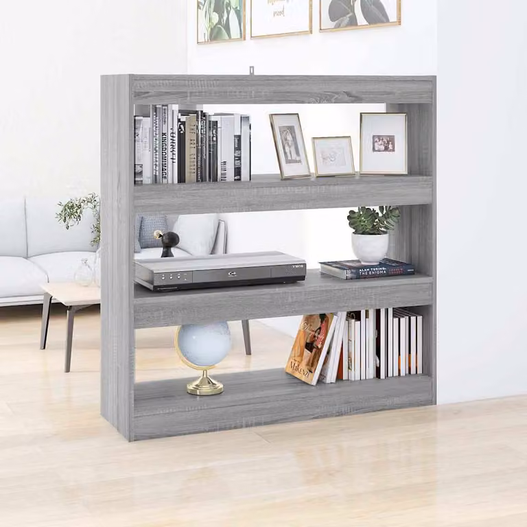 Libreria/Divisorio vidaXL Grigio Sonoma L 100 cm x P 30 cm x H 103 cm