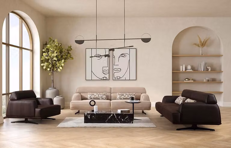Luxus Sofagarnitur Sofa Garnitur Sofas 3 3 1 Sitzer Sessel Modern Leder