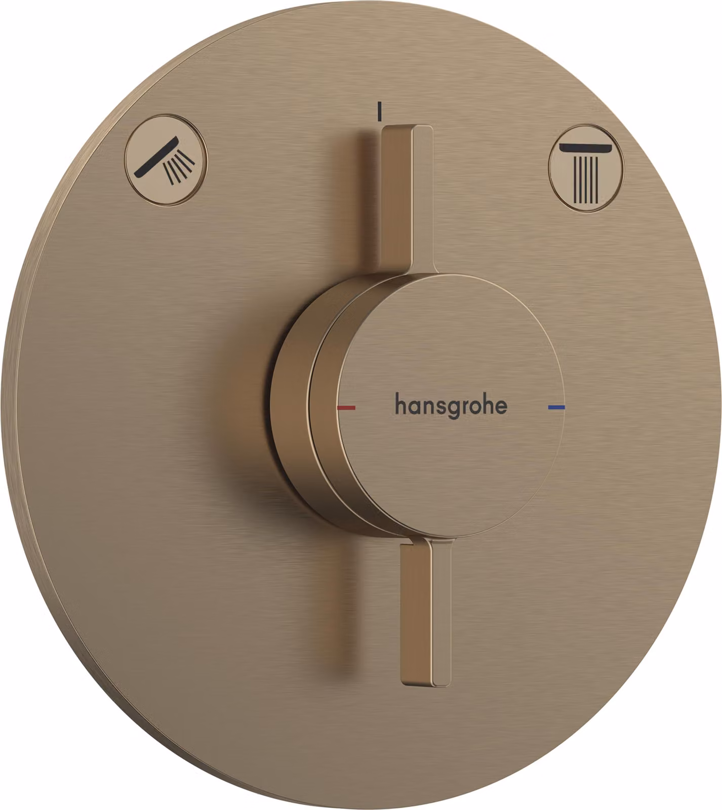 Miscelatore doccia da incasso DuoTurn S, 2 funzioni, rotondo, finitura bronzo spazzolato