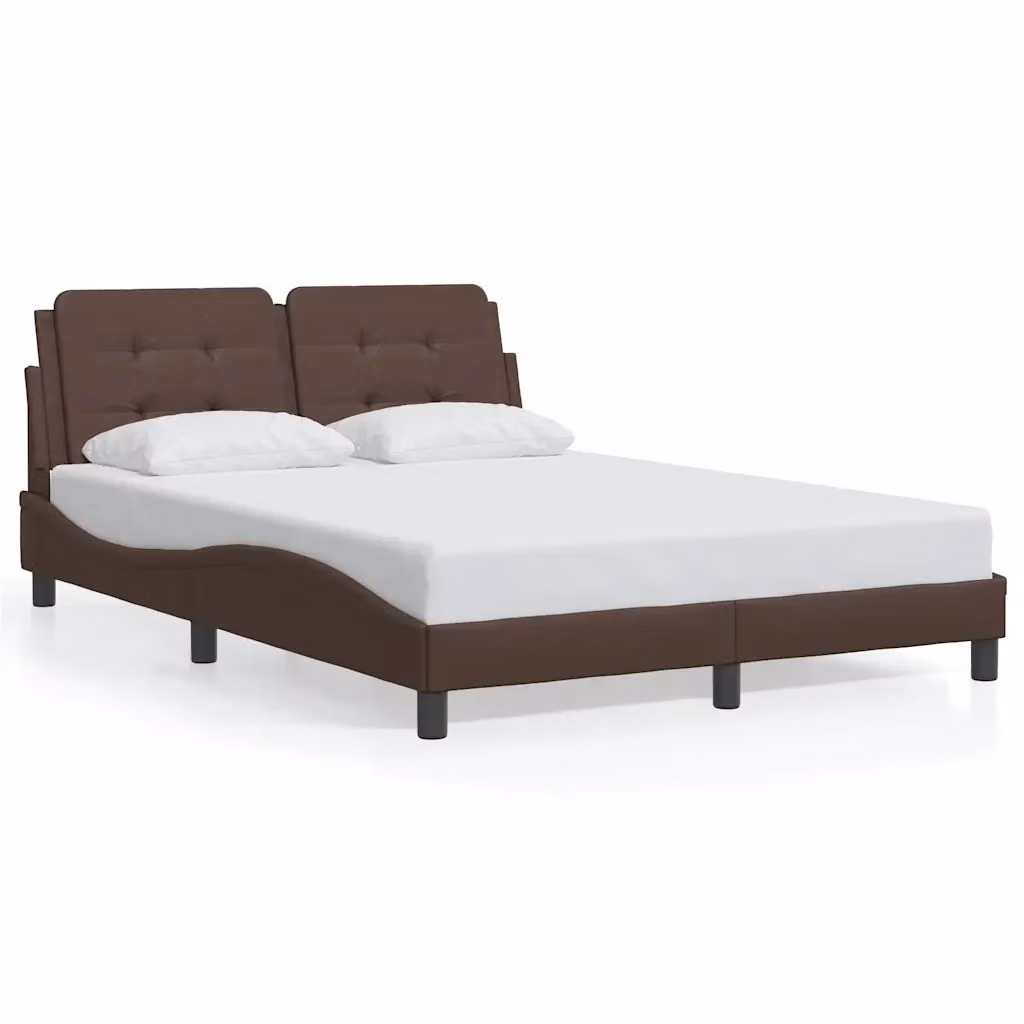 Giroletto senza materasso Zadar vidaXL in similpelle marrone 120x200 cm – 2
