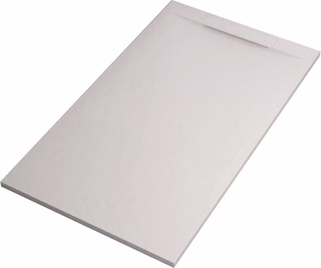 Piatto doccia in marmoresina bianco effetto pietra cemento vincent, misura 90x120