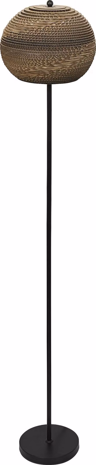 OSRAM lampada da terra Decor Cardboard Ball marrone in cartone ondulato, leggera, E27, altezza 1600 mm, paralume in materiale riciclato, sostenibile grazie alla sorgente luminosa sostituibile, facile installazione