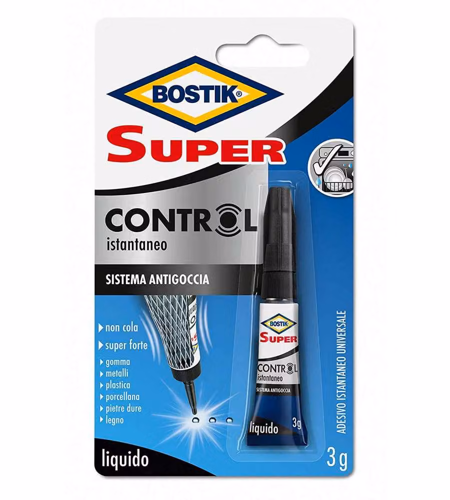 Adesivo istantaneo universale Uhu Bostik Super Control trasparente 3 g – 2