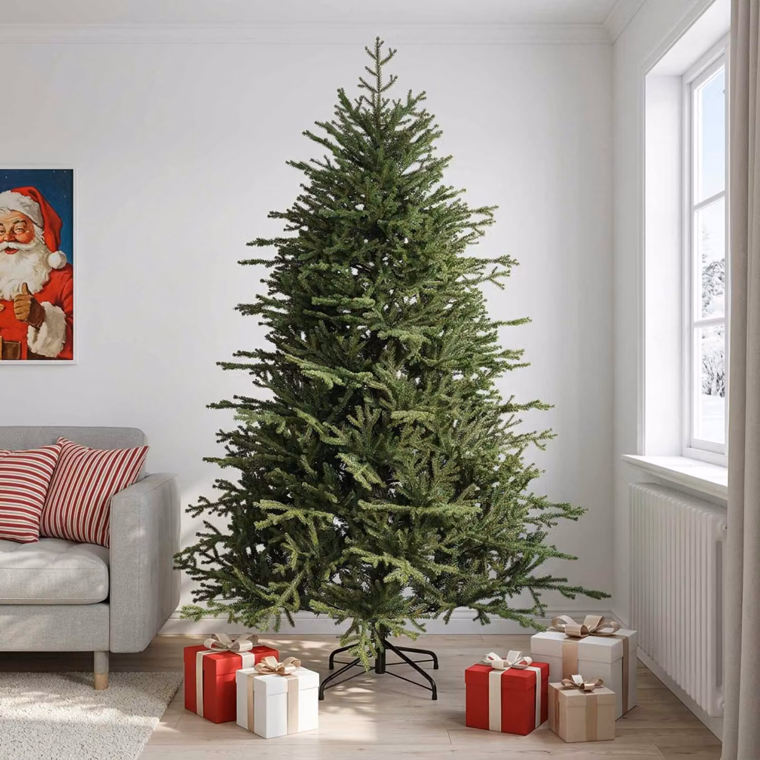 vidaXL Albero di Natale Artificiale con Rami Pieghevoli 240 cm