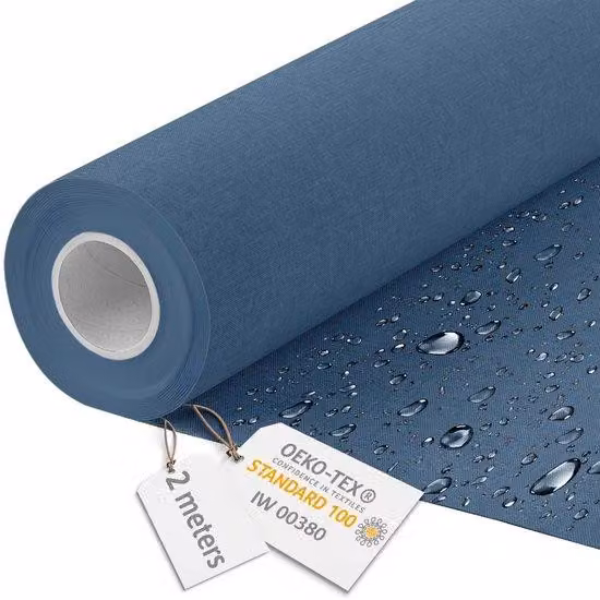 Tessuto in tela impermeabile, larghezza 160 cm, 600D, idrorepellente, 220 g/m², effetto jeans, lunghezza 2 metri