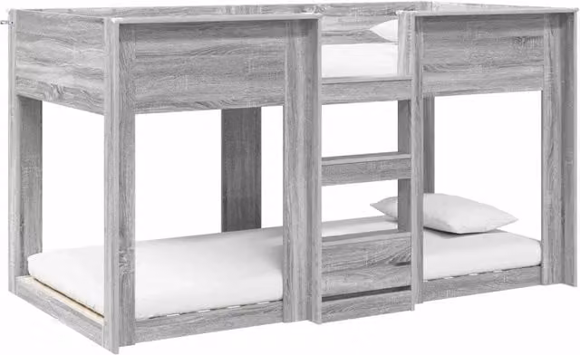 Letto a Castello per Bambini | Letto Infantile | Lettino Grigio Sonoma 100 x 200 cm