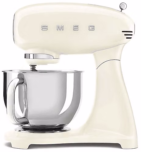 Impastatrice Smeg SMF05CREU da 1000 W con ciotola in acciaio inox da 4,8 l, colore beige o bianco