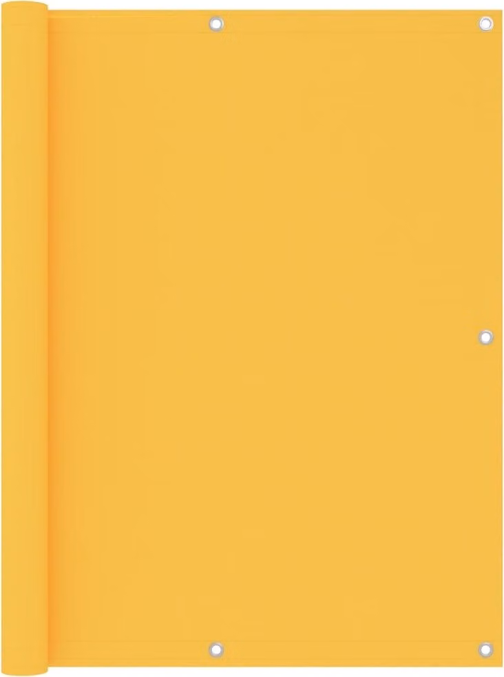 The Living Store Paravento per balcone giallo 120x500 cm Tessuto Oxford