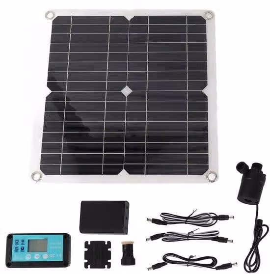 Pompa solare per riscaldamento dell'acqua - Design ad alte prestazioni - Pannello solare da 50W - Efficienza energetica - Ideale per giardini - 800 litri/ora - Elevata affidabilità - Raccolta dell'acqua