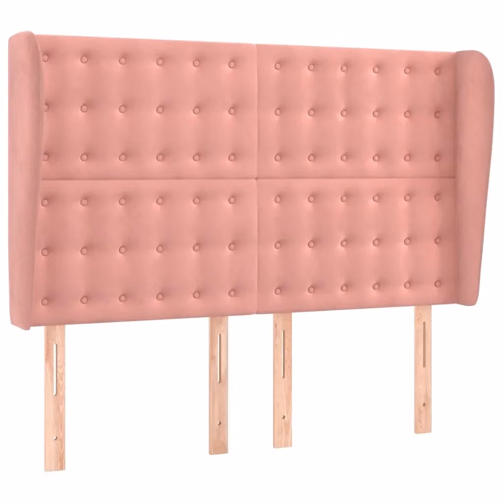Testiera ad Orecchio vidaXL in Velluto Rosa L: 147 cm, P: 23 cm, H: 118/128 cm – 2