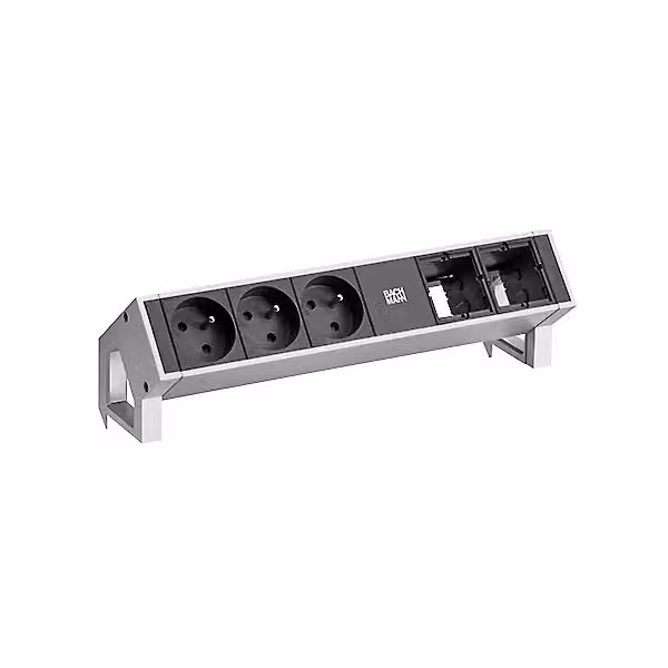 BACHMANN striscia di prese Desk2 3xUTE 35°