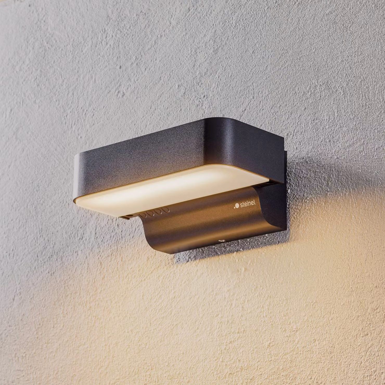 STEINEL Applique da esterni a LED L 800 C, Nero, Alluminio, Moderno, Applique LED da esterni