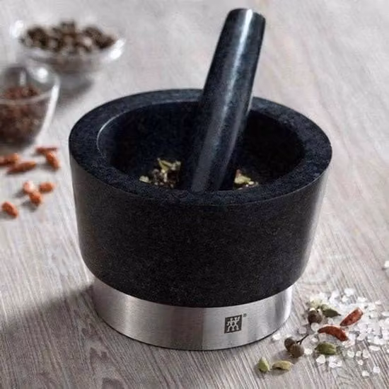 Set di mortaio e pestello WMF in marmo nero con base antiscivolo