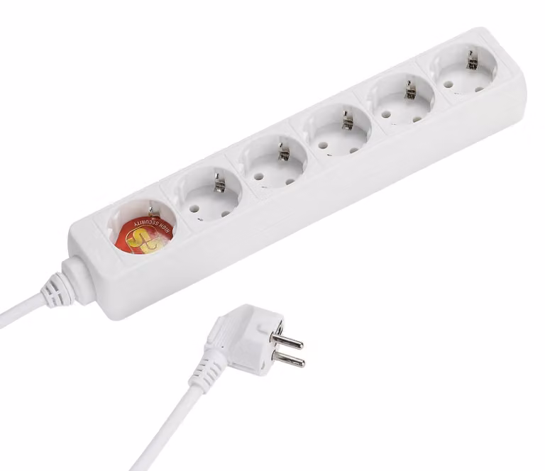 VIVanco™Multipresa Bianca Con 6 Schuko E Cavo 1,4M