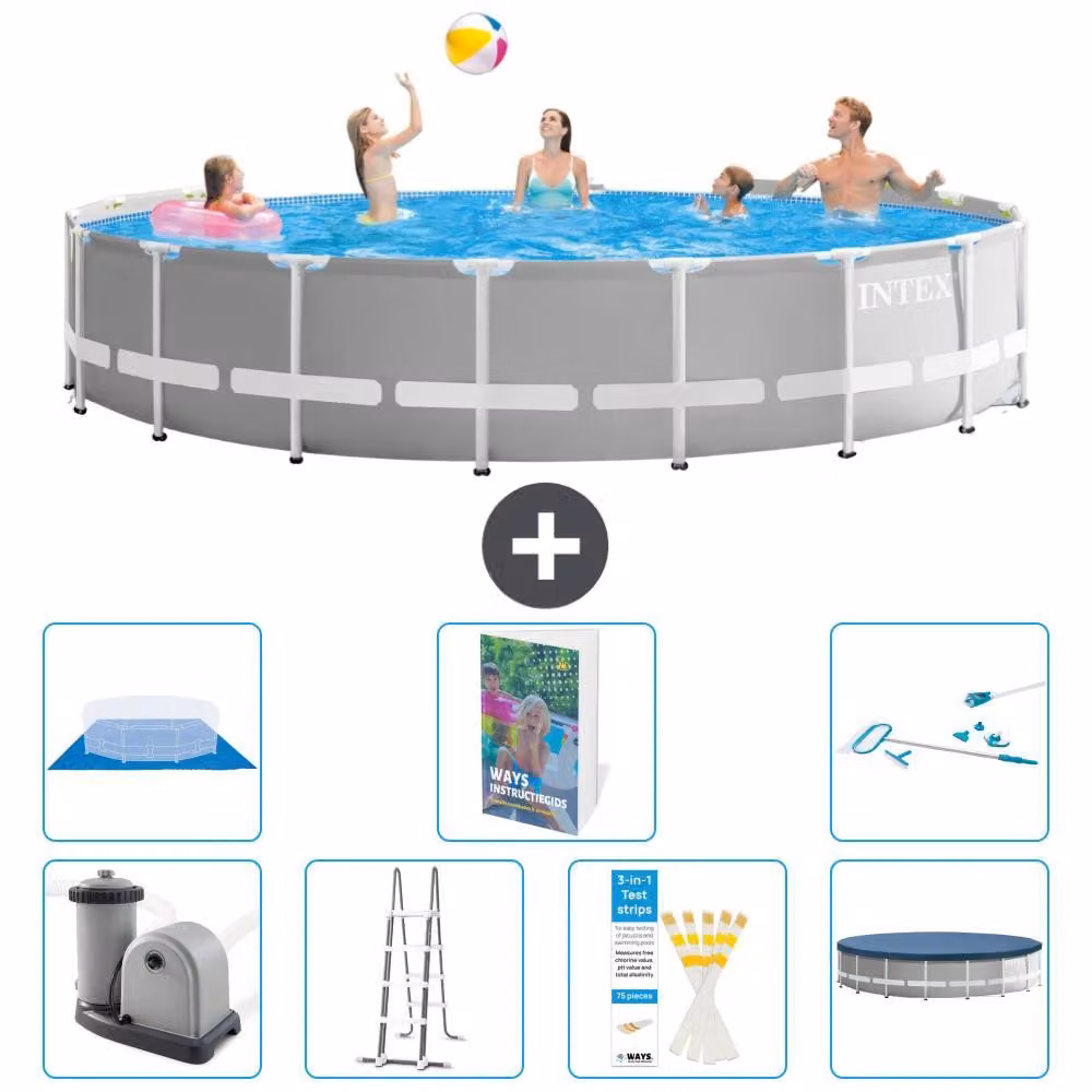 Struttura per piscina a forma di prisma - 549x122 cm - composta da 6 elementi - modello S573