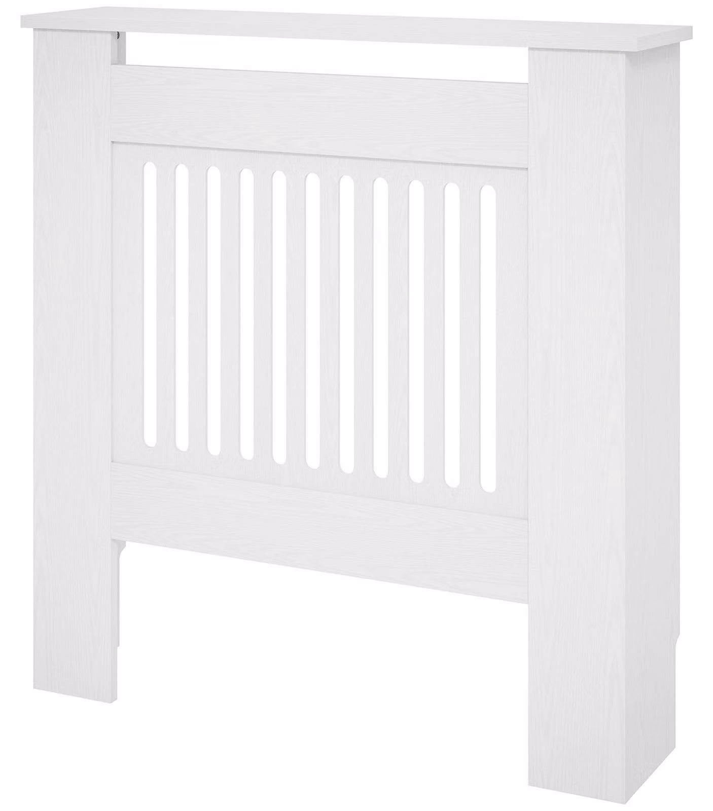 Alloggiamento per radiatore con spazio di stoccaggio - Copertura per radiatore | Colore: Bianco | Dimensioni: 78x19x81 cm