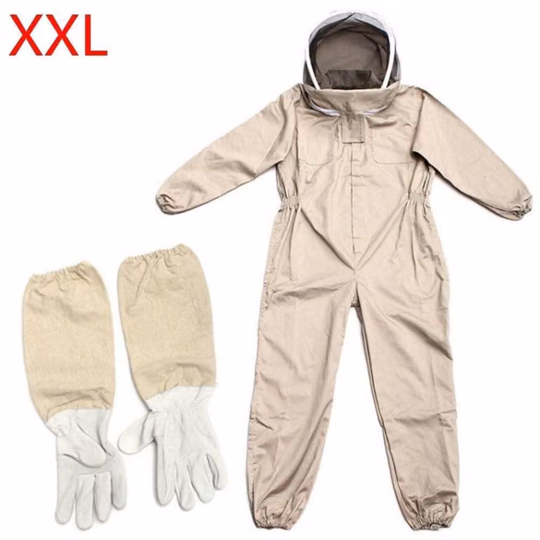 Tuta protettiva per apicoltori - Abbigliamento da apicoltura - Protezione completa - Taglia XL - Accessori per apicoltura - Facile da indossare - Adatta agli apicoltori - Colore miele