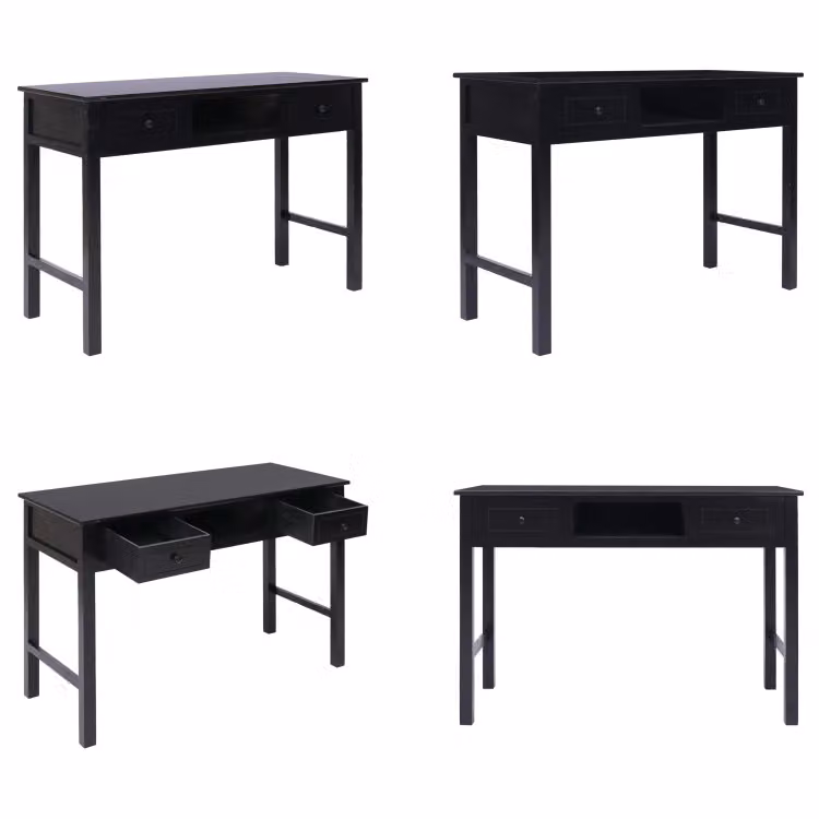 vidaXL Scrivania nera 110×45×76 cm in legno - Scrivania - Scrivanie - Tavolo da lavoro - Tavoli da lavoro