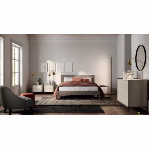 Letto matrimoniale Colombini Casa con alloggiamento posteriore - Mushy