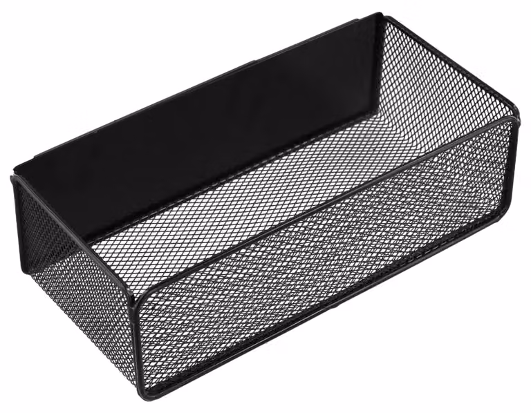 Omgoods - Porta spezie magnetico - Organizzatore per la cucina - Organizzatore per il bagno - Nero - Acciaio inossidabile resistente - Forte potere magnetico - Cesto portaoggetti